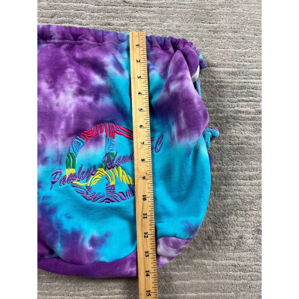 Unbranded Drawstring Backpack Unisex OS Purple Tie Dye Peace Sign Pawleys Island - Picture 12 of 13